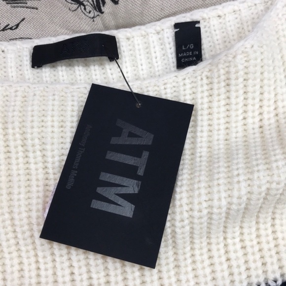 ATM Anthony Thomas Melillo Stripe Wool Blend Sweat - Picture 4 of 6